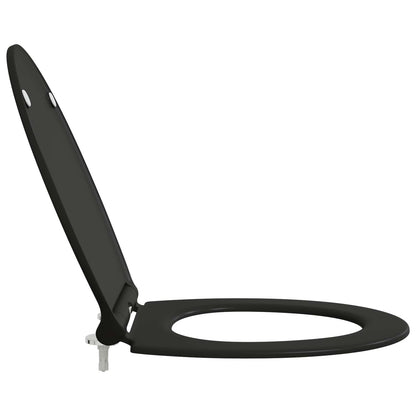 vidaXL Toilet Seat Black 45.5 x 37.5 x 3.8 cm Duroplast
