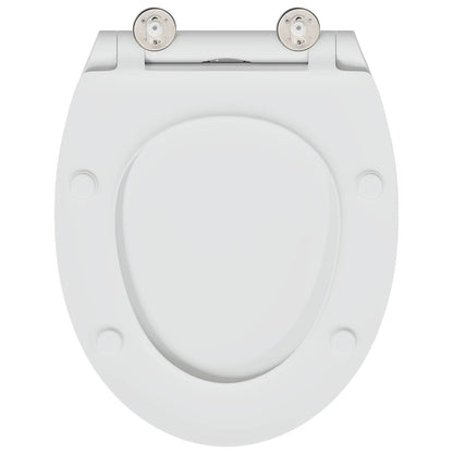 vidaXL Toilet Seat White 45.5 x 37.5 x 3.8 cm Duroplast