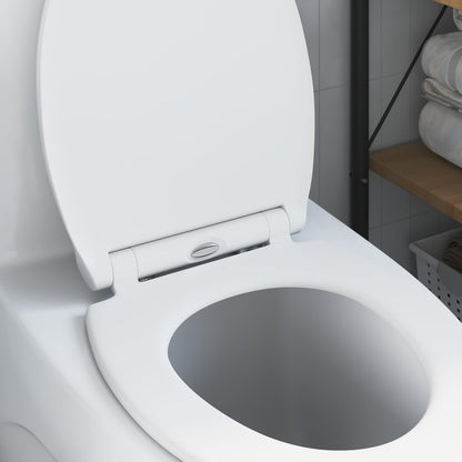 vidaXL Toilet Seat White 45.5 x 37.5 x 3.8 cm Duroplast