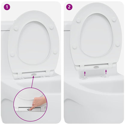 vidaXL Quick Release Toilet suitable for Seat White