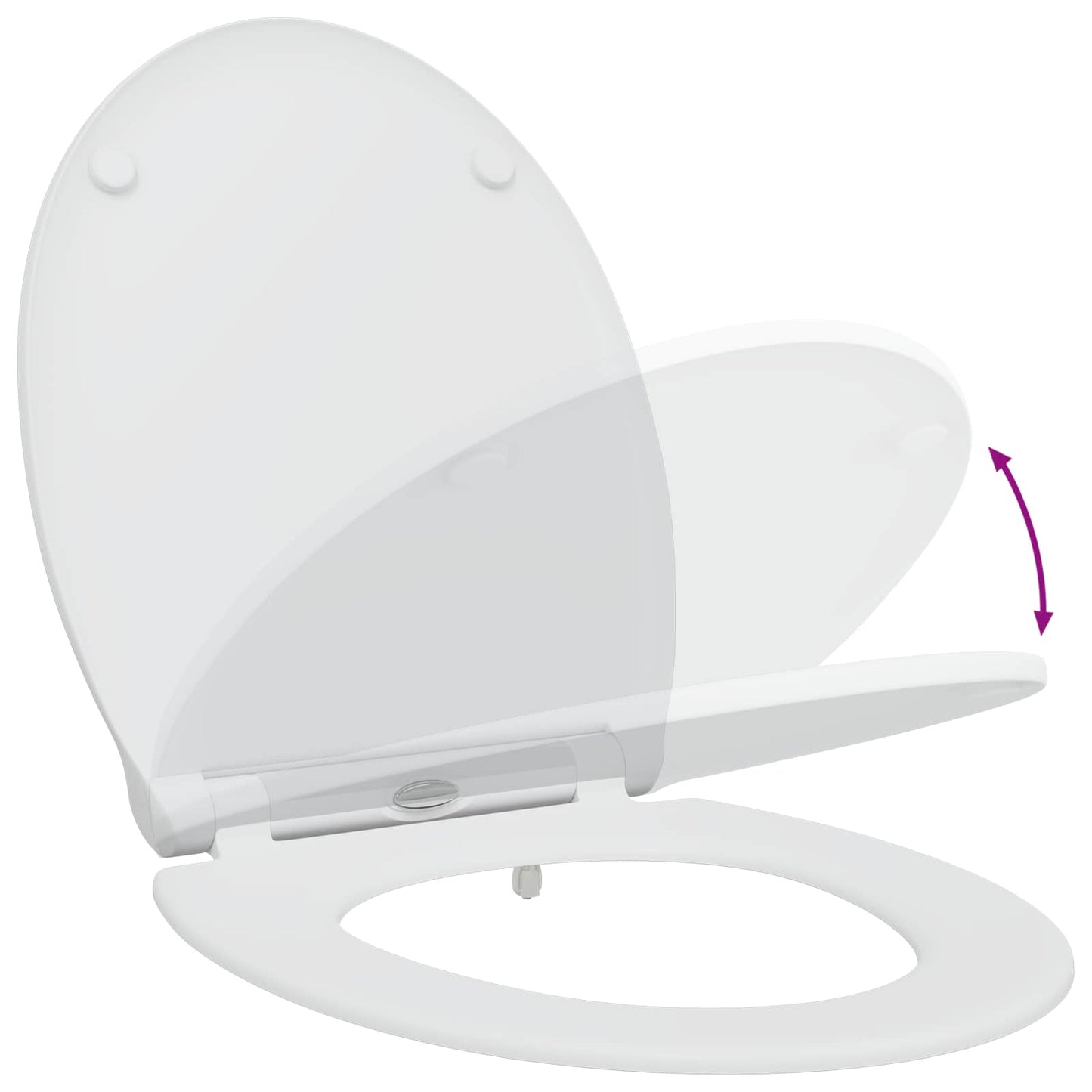 vidaXL Toilet Seat White 45.5 x 37.5 x 3.8 cm Duroplast