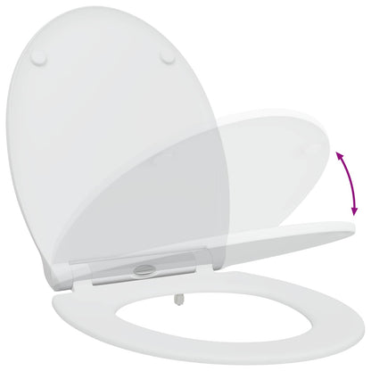 vidaXL Toilet Seat White 45.5 x 37.5 x 3.8 cm Duroplast