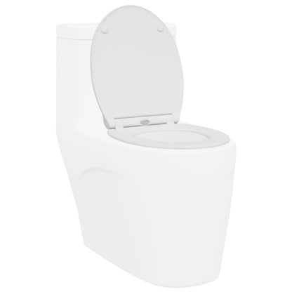 vidaXL Toilet Seat White 45.5 x 37.5 x 3.8 cm Duroplast