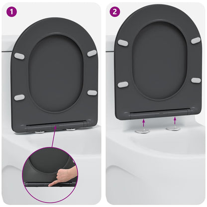 vidaXL Quick Release Toilet suitable for Seat Anthracite