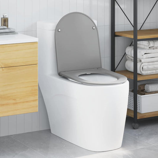 vidaXL Quick Release Toilet suitable for Seat Grey 44 x 36.4 x 3.4 cm