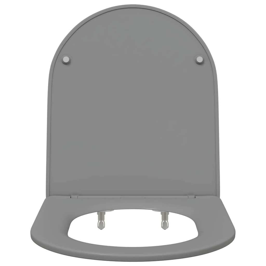 vidaXL Toilet Seat Grey 47 x 36 x 3.4 cm Duroplast