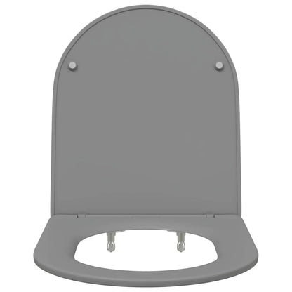 vidaXL Toilet Seat Grey 47 x 36 x 3.4 cm Duroplast