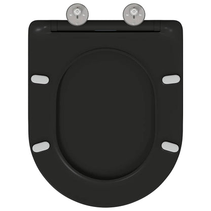 vidaXL Quick Release Toilet suitable for Seat Black 44 x 36.4 x 3.4 cm