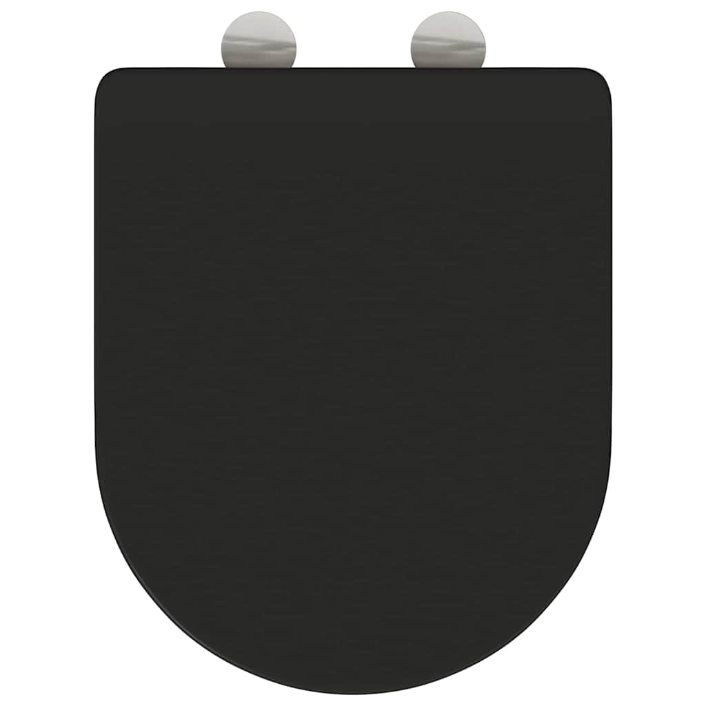 vidaXL Quick Release Toilet suitable for Seat Black 44 x 36.4 x 3.4 cm