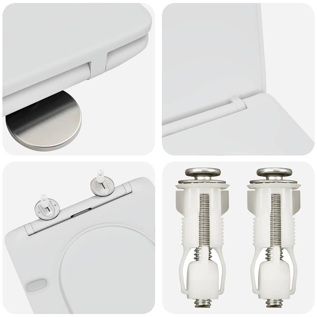 vidaXL Quick Release Toilet suitable for Seat White 44 x 36.4 x 3.4 cm