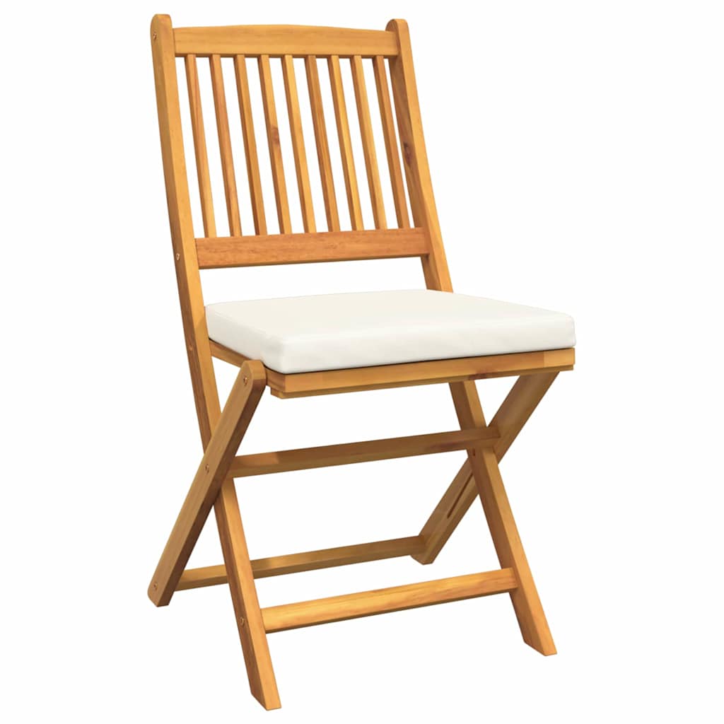 vidaXL Folding Chair 6 pcs White 49 x 57.5 x 92cm Solid Acacia wood