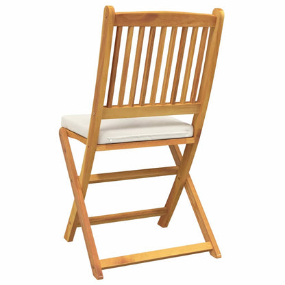 vidaXL Folding Chair 6 pcs White 49 x 57.5 x 92cm Solid Acacia wood
