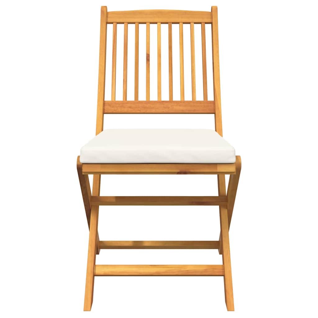 vidaXL Folding Chair 6 pcs White 49 x 57.5 x 92cm Solid Acacia wood