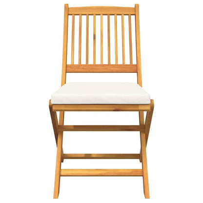 vidaXL Folding Chair 6 pcs White 49 x 57.5 x 92cm Solid Acacia wood