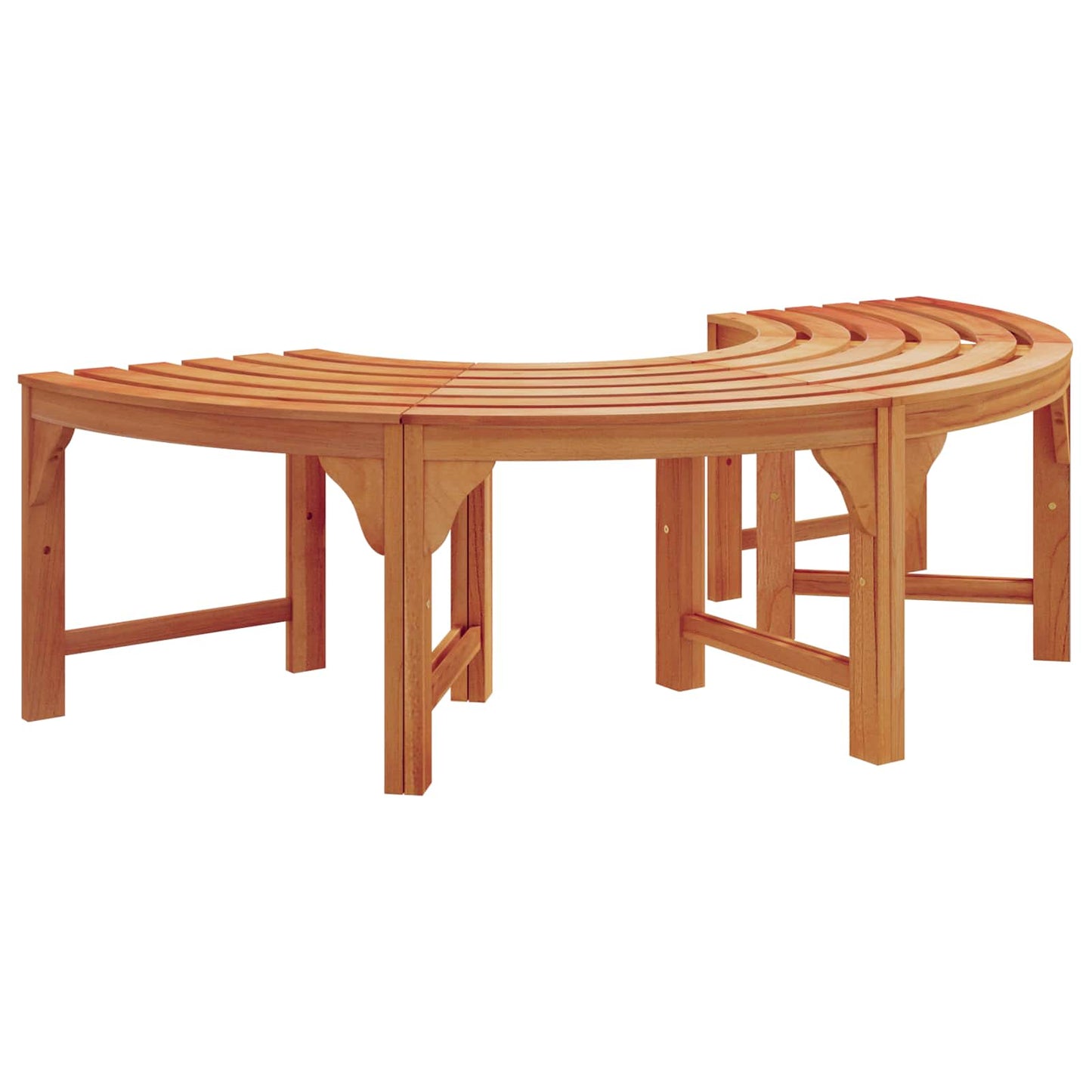 vidaXL Tree Bench 2 pcs Natural 160 x 80 x 45cm Solid Eucalyptus Wood