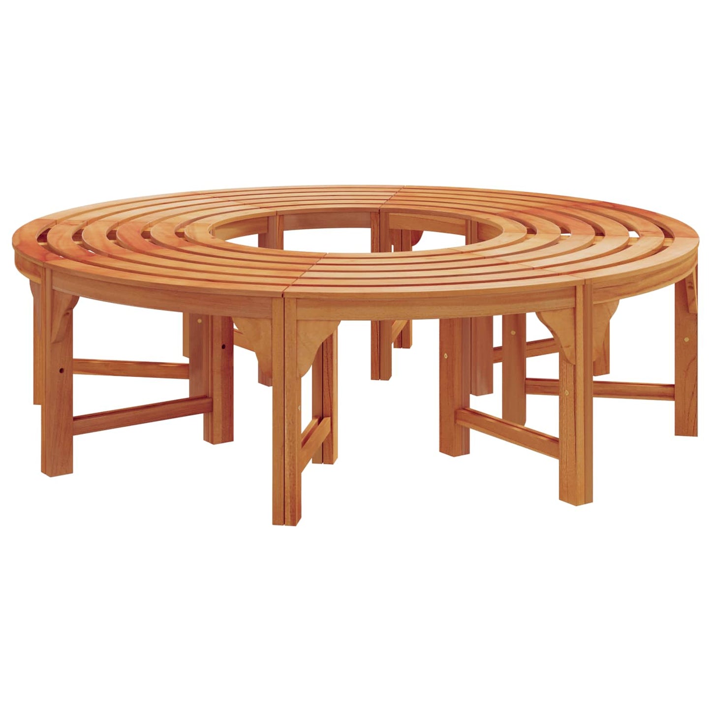 vidaXL Tree Bench 2 pcs Natural 160 x 80 x 45cm Solid Eucalyptus Wood