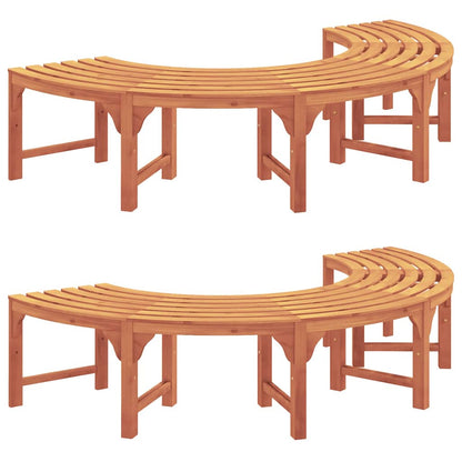 vidaXL Tree Bench 8 -Seater 2 pcs 160 x 80 x 45cm Natural