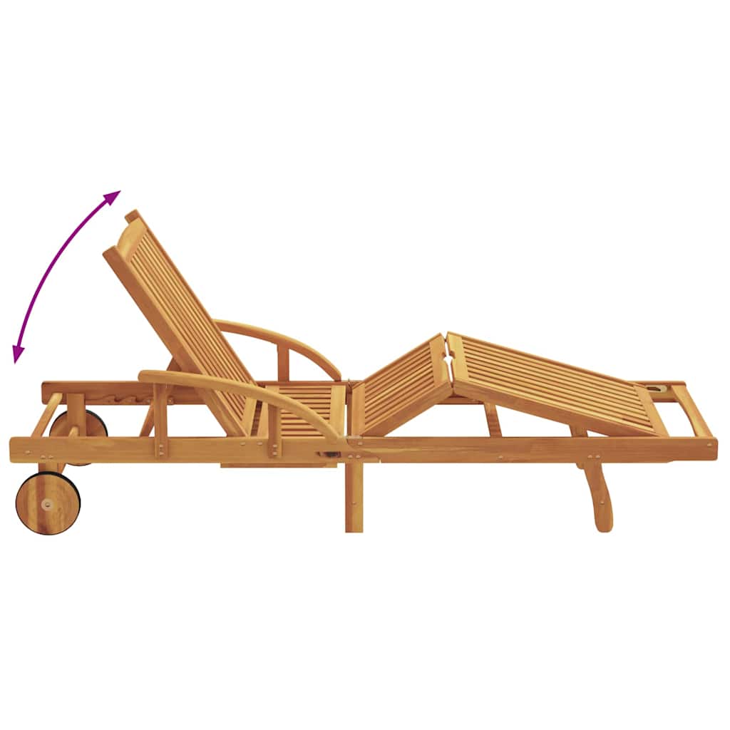 vidaXL Sun Lounger 2 pcs Taupe 200 x 67 x 84 cm Solid Acacia Wood
