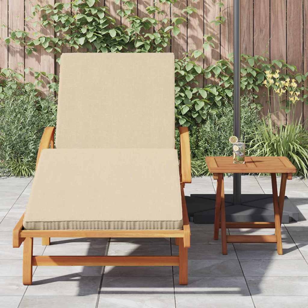 vidaXL Sun Lounger 2 pcs Solid Acacia Wood Beige