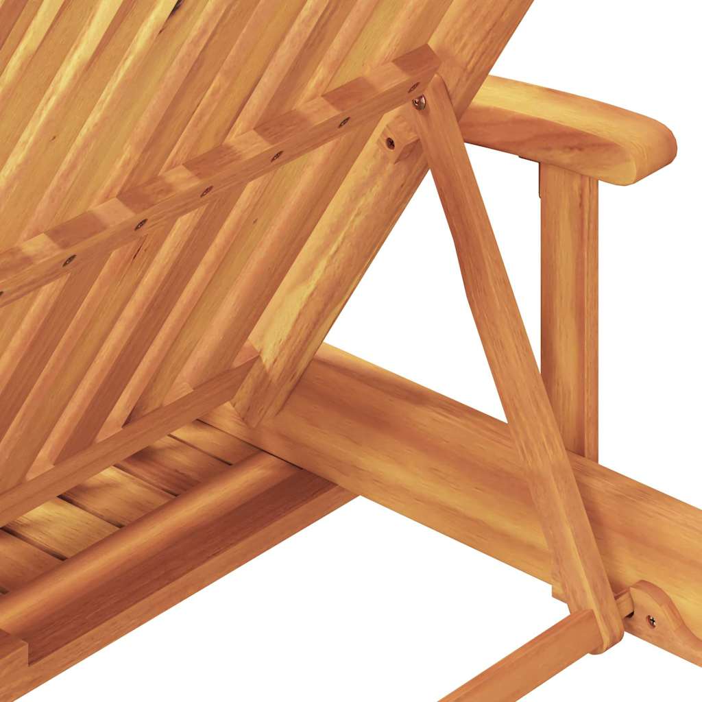 vidaXL Sun Lounger 2 pcs Red Solid Acacia Wood