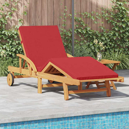 vidaXL Sun Lounger 2 pcs Red Solid Acacia Wood