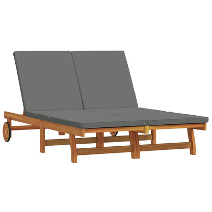 vidaXL Sun Lounger Brown 125 x 200 x 84 cm Solid Acacia Wood