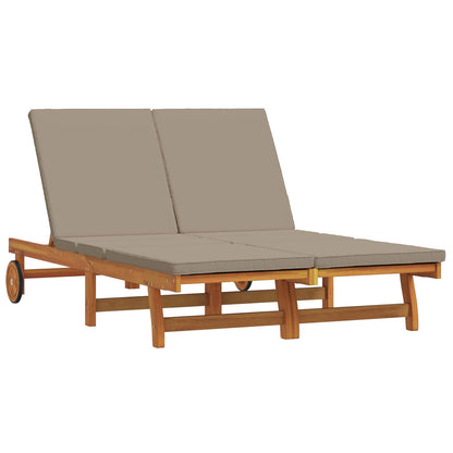 vidaXL Sun Lounger Brown 125 x 200 x 84 cm Solid Acacia Wood