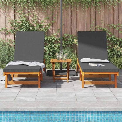 vidaXL Sun Lounger 2 pcs Solid Acacia Wood Brown
