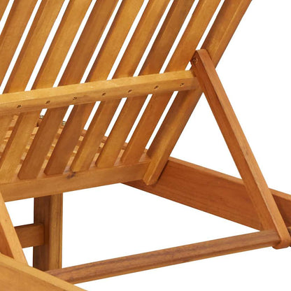 vidaXL Sun Lounger 2 pcs Solid Acacia Wood Brown