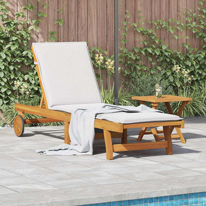 vidaXL Sun Lounger | Set of 2 | Brown | Solid acacia wood | Standard | Foldable