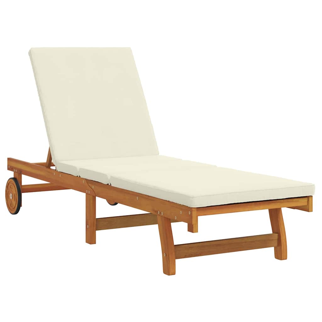 vidaXL Sun Lounger 2 pcs Solid Acacia Wood Brown