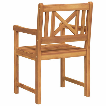 vidaXL Garden Chairs 4 pcs Natural Solid Acacia Wood