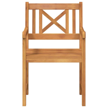 vidaXL Garden Chairs 8 pcs Natural Solid Acacia Wood