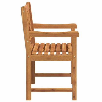 vidaXL Garden Chairs 8 pcs Natural Solid Acacia Wood