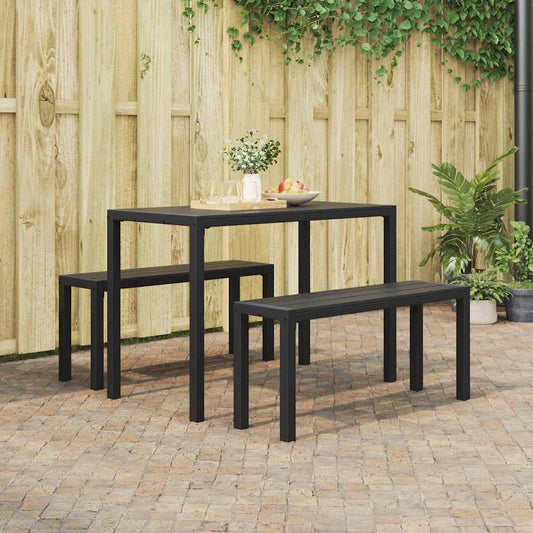 vidaXL Garden Dining Set 3 pcs Anthracite Steel
