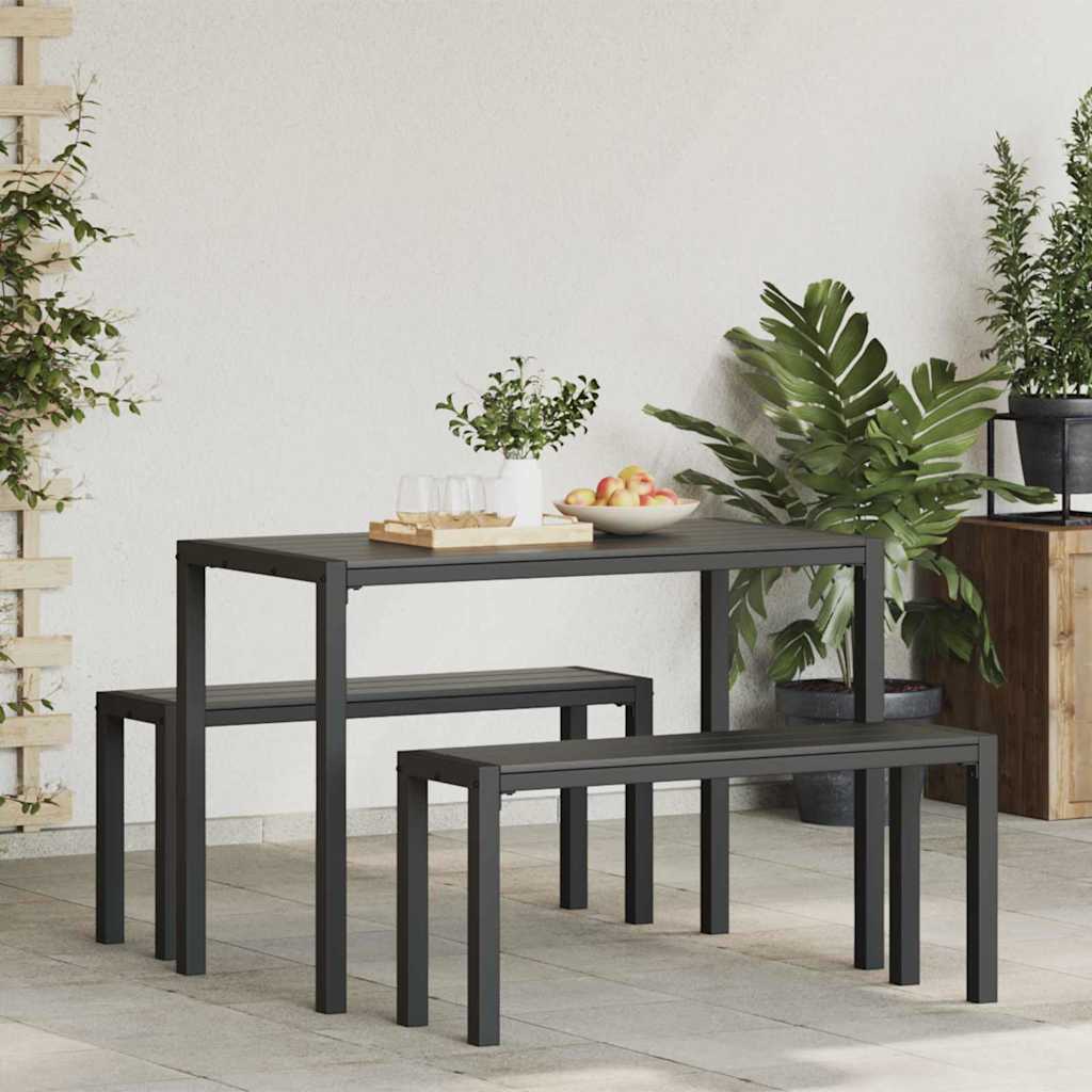 vidaXL Garden Dining Set 3 pcs Anthracite Steel