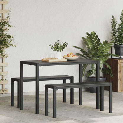 vidaXL Garden Dining Set 3 pcs Anthracite Steel