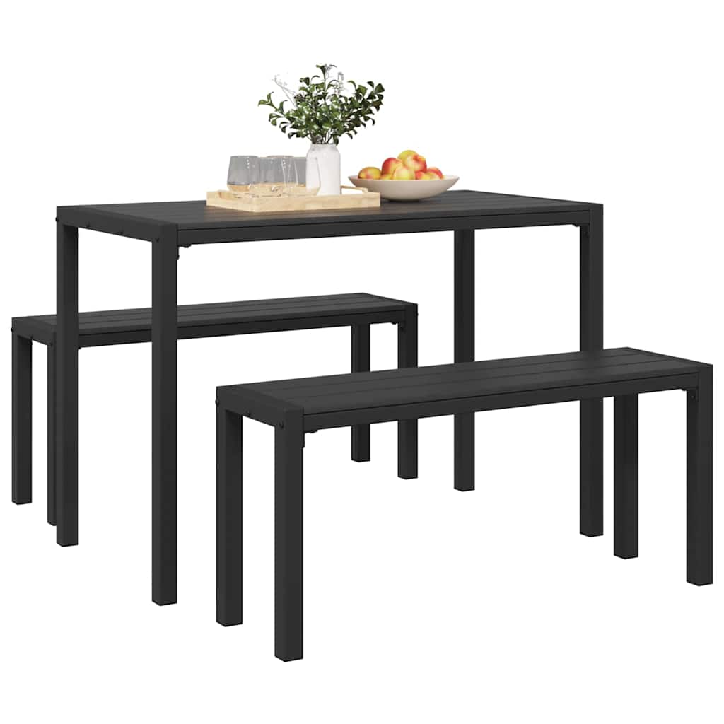 vidaXL Garden Dining Set 3 pcs Anthracite Steel