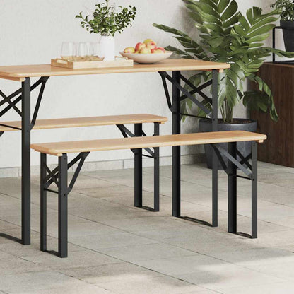 vidaXL Beer Bench Legs Black Powder-Coated Steel