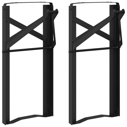 vidaXL Beer Bench Legs Black Powder-Coated Steel