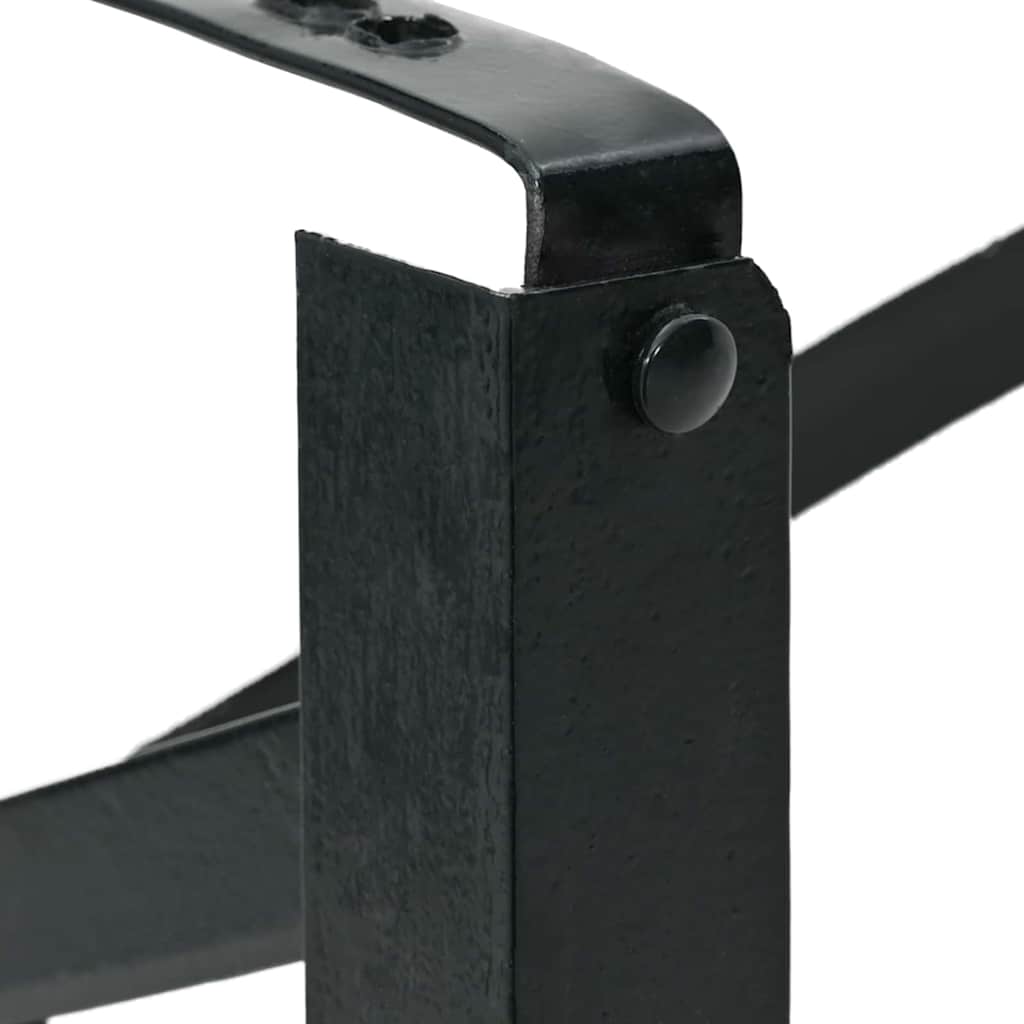 vidaXL Beer Table Leg 2 pcs Black 39 x 3 x 75 cm Powder-Coated Steel