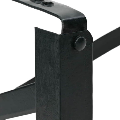 vidaXL Beer Table Leg 2 pcs Black 39 x 3 x 75 cm Powder-Coated Steel