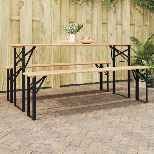 vidaXL Beer Table Leg 2 pcs Black 39 x 3 x 75 cm Powder-Coated Steel