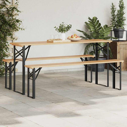 vidaXL Beer Table Leg 2 pcs Black 39 x 3 x 75 cm Powder-Coated Steel