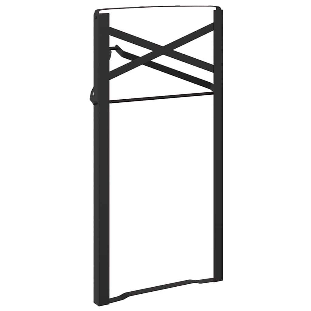 vidaXL Beer Table Leg 2 pcs Black 39 x 3 x 75 cm Powder-Coated Steel