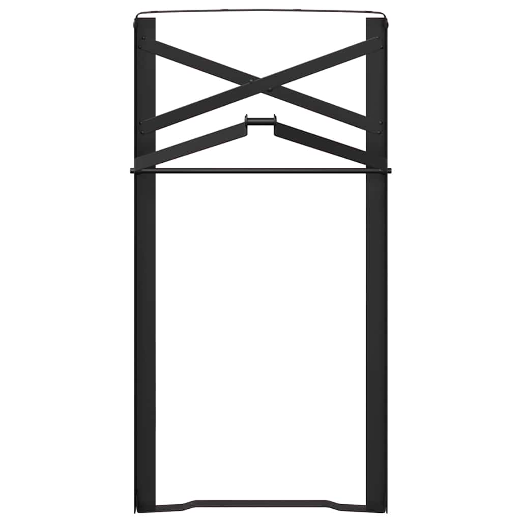 vidaXL Beer Table Leg 2 pcs Black 39 x 3 x 75 cm Powder-Coated Steel