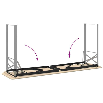 vidaXL Beer Table Leg 2 pcs Black 39 x 3 x 75 cm Powder-Coated Steel