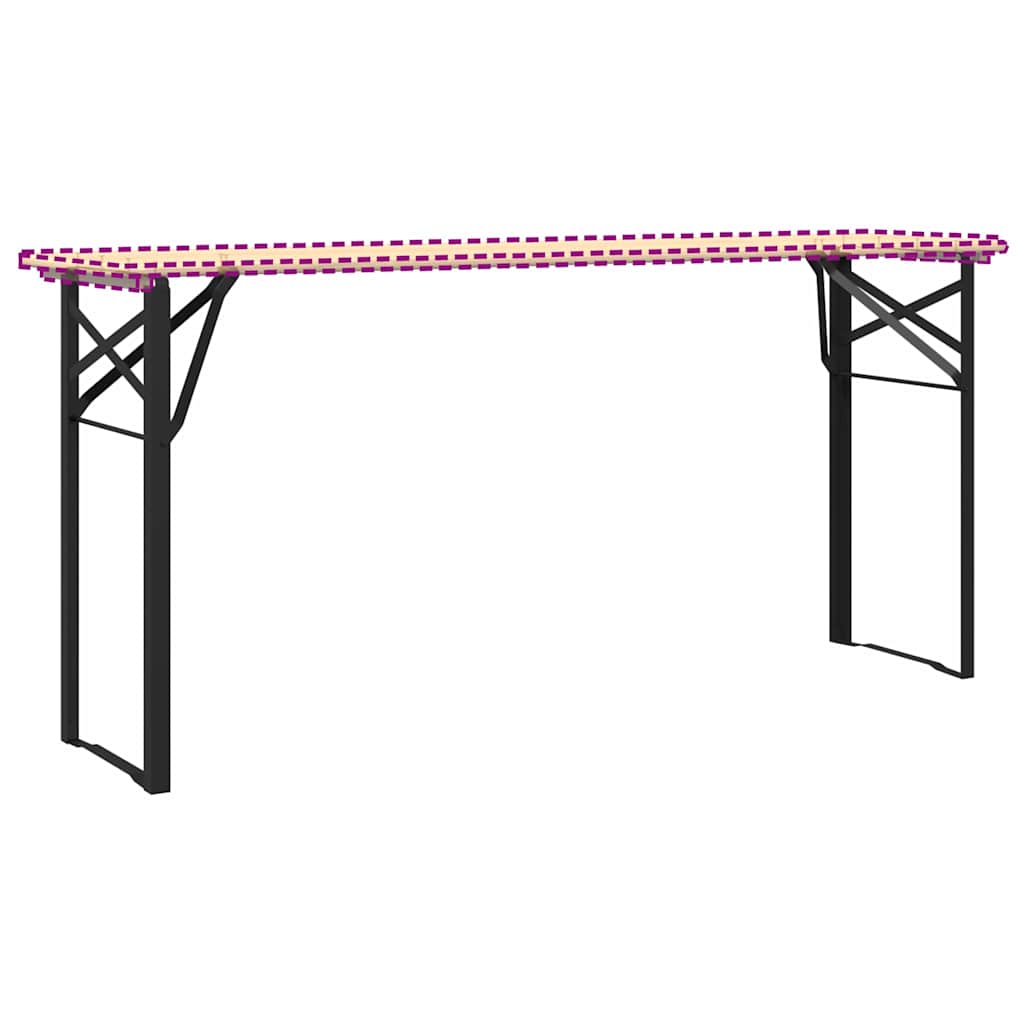 vidaXL Beer Table Leg 2 pcs Black 39 x 3 x 75 cm Powder-Coated Steel