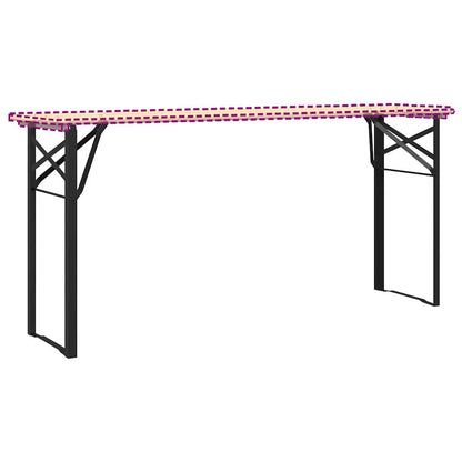vidaXL Beer Table Leg 2 pcs Black 39 x 3 x 75 cm Powder-Coated Steel