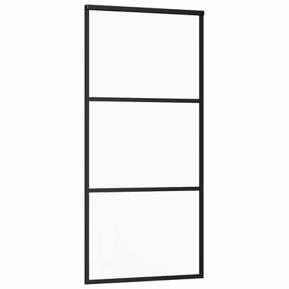 vidaXL Sliding Door with Hardware Set 76x205 cm ESG Glass&Aluminium